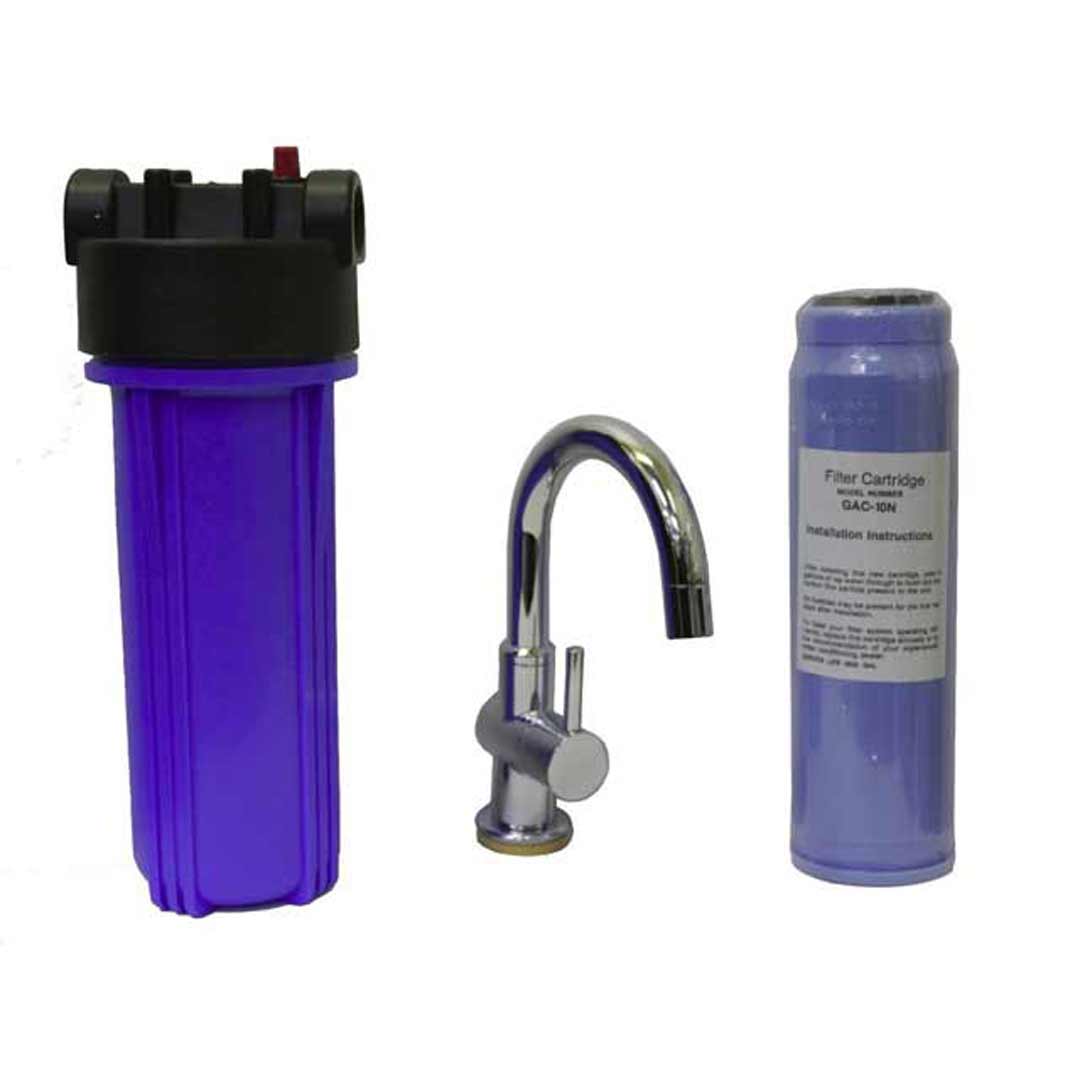 Pacific Rainwater Tank Tap + Under Counter Filter System Kitchen Cold Water