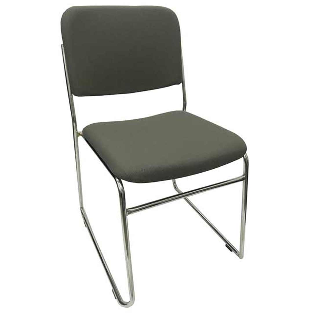 Evo Rod Visitors Office Chair Chrome Grey