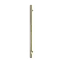 Radiant Heated Towel Vertical Round Bar 950mm x 40mm Brushed Nickel BN-VTR-950