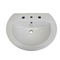 Stylus 3 Tap Hole Wall BASIN Vanity Bathroom China White Venecia 550
