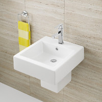 Caroma Wall Hung Vanity Bathroom Basin 1TH with Overflow Liano 649315W