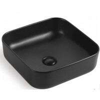 Ostar Bathroom Ceramic Basin 390mm Above Counter Matte Black BL488