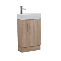 ECT Global Cabinet & Basin Top Bathroom Vanity Freestanding Light Oak Piccolo 50