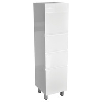 Fienza Fingerpull Freestanding Bathroom Tallboy Cabinet Gloss White 2 Door 1500mm TB15