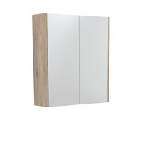 Fienza 600 Mirror Cabinet with Scandi Oak Side Panels PSC600S