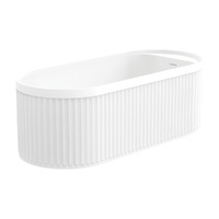 Fienza Minka 1700 Bathtub Freestanding Solid Surface Bath Tub Matte White ST20-1700