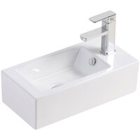 Fienza Linea Right Hand Wall Hung Basin Gloss White One Tap Hole 500mm x 250mm TR4127A