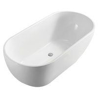 Fienza Koko 1500 Bathtub Freestanding Acrylic Bath Tub Matte White FR11572