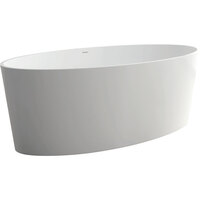 Fienza Lexy 1600 Bathtub Freestanding Cast Stone Bath Tub Matte White ST01
