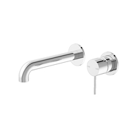 Nero Tapware Mecca Wall Basin Mixer Separate Back Plate 185mm Spout Chrome NR221910c185CH