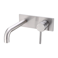 Nero Tapware Dolce Wall Basin Mixer Stylish Spout Brushed Nickel NR250810bBN