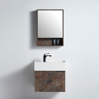 BNK Rustic 600mm Shaving Mirror Cabinet and Bathroom Vanity Cabinet Rimini MC-62060(RT) & CB-44060(RT)
