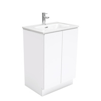 Fienza Joli Bathroom Vanity 600 Vanity on Kickboard Fingerpull Gloss White JOL60C