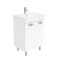 Fienza Joli Unicab Bathroom Vanity on Legs 600 Gloss White JOL60NLW