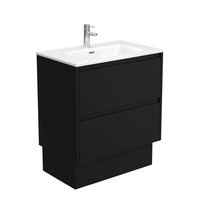 Fienza Joli Amato 750 Bathroom Vanity on Kickboard Satin Black JOL75BBK