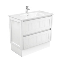 Fienza Joli Hampton 900 Bathroom Vanity on Kickboard Gloss White JOL90TK