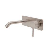 Fienza Wall Basin / Bath Mixer Set Brushed Nickel Square Plate 160mm Outlet Kaya 228106BN