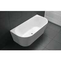 Best BM Bath Back to Wall Tub Bathroom Bathtub 1400mm White Atlanta BTA1400