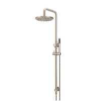 Meir Round Combination Shower Rail Single Function Hand Shower 200mm Rose Champagne MZ0704-R-CH