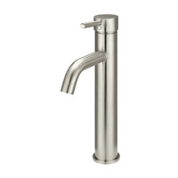 Meir Round Tall Vessel Bathroom Basin Mixer Tap Brushed Nickel MB04-R3-PVDBN