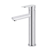 Meir Tall Vessel Basin Mixer Round Paddle Bathroom Tap Polished Chrome MB04PD-R2-C