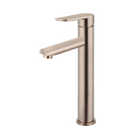 Meir Tall Vessel Basin Mixer Round Paddle Bathroom Tap Champagne MB04PD-R2-CH
