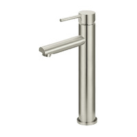 Meir Straight Tall Vessel Bathroom Basin Mixer Tap PVD Brushed Nickel MB04-R2-PVDBN
