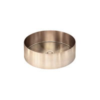 Meir Round Stainless Steel Bathroom Basin 380 x 110 - PVD Champagne MBRP-380110-PVDCH