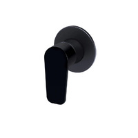 Meir Wall Mixer Round Paddle Handle Shower Bathroom Tap Matte Black MW03PD