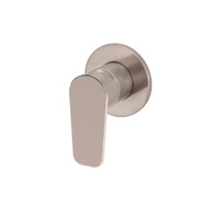 Meir Wall Mixer Round Paddle Handle Shower Bathroom Tap Champagne MW03PD-CH