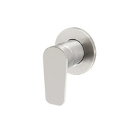 Meir Wall Mixer Round Paddle Handle Shower Bathroom Tap PVD Brushed Nickel MW03PD-PVDBN