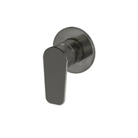 Meir Wall Mixer Round Paddle Handle Shower Bathroom Tap PVD Gunmetal MW03PD-PVDGM