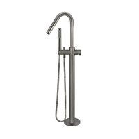 Meir Round Pinless Freestanding Bath Tub Filler Spout and Hand Shower Shadow MB09PN-PVDGM