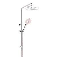 Collis Real Showers Willow Bathroom Rail Shower Combo Round Chrome with White Faceplate D12011W-H20013W