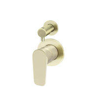 Meir Wall Mixer Diverter Round Paddle Handle Shower Bathroom Tap PVD Tiger Bronze MW07TSPD-PVDBB