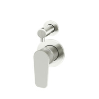 Meir Wall Mixer Diverter Round Paddle Handle Shower Bathroom Tap PVD Brushed Nickel MW07TSPD-PVDBN