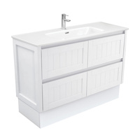 Fienza Jolie Hampton 1200 Bathroom Vanity on Kickboard Satin White JOL120TK
