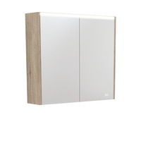 Fienza 750 LED Mirror Cabinet with Scandi Oak Side Panels PSC750S-LED