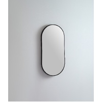Remer Modern Oblong Bathroom Mirror Matte Black 910mm x 460mm MO4691-MB