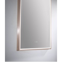 Remer LED Bathroom Mirror with Demister Rose Gold Arch D 500mm x 900mm AR50D-RG
