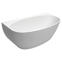 Fienza Keeto 1500 Bathtub Back to Wall Acrylic Bath Tub Gloss White FR65-1500