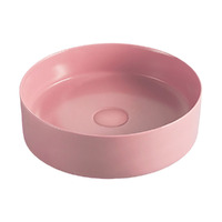 Fienza Reba Above Counter Basin Matte Pink No Tap Hole 360mm x 360mm RB3134P