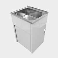 Castano 45L Laundry Cabinet Tub Sink Trough White VASCA SSVAS45L