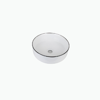 Castano Above Counter Basin Mini Siera Edge 310mm Slim Round Gloss White MINISIERVB-EDGE