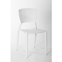 Cafe Chair Outdoor Plastic Stackable Restaurant Dining Chairs Replica Dondoli and Pocci Viento Snow