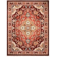 Kashan Tribal Vibrant Traditional Wool Blend Floor rug 160cm x 220cm 