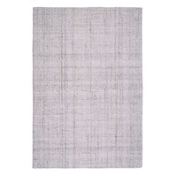 Mini Light Grey Hand Loomed Wool & Viscose Rug 160 x 230cm Floor Area Carpet
