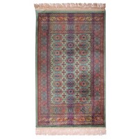 Chiraz Art Silk Floor Carpet Rug 68cm x 105cm Green 8438-16