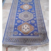 Chiraz Art Silk Blue Rug Hall Runner 68x230cm 9379-9 Persian Look 