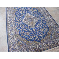 Chiraz Art Silk Hallway Carpet Runner 68cm x 230cm Blue 9099-9